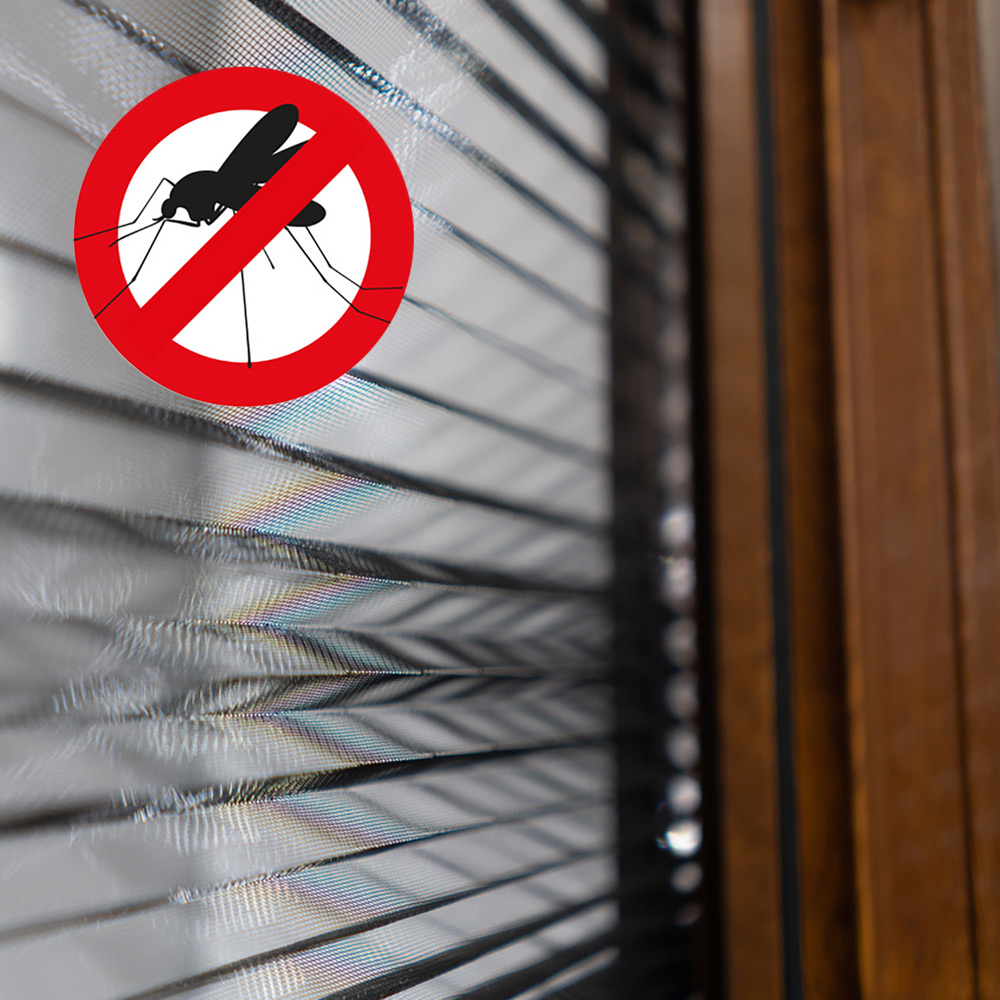 Prevent mosquitoes getting  into your home by placing mosquito screens on your windows.